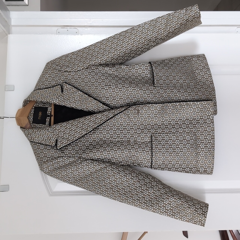 Maje Women's VANE Floral Jacquard Blazer